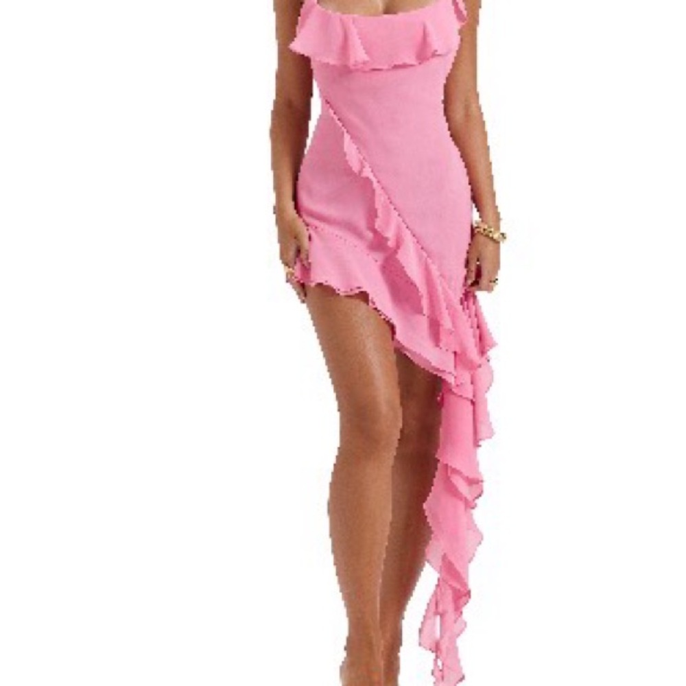 House of CB Ruffle Drape Asymmetric
Minidress